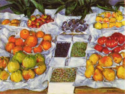 Gustave Caillebotte Fruit Displayed on a Stand oil painting picture